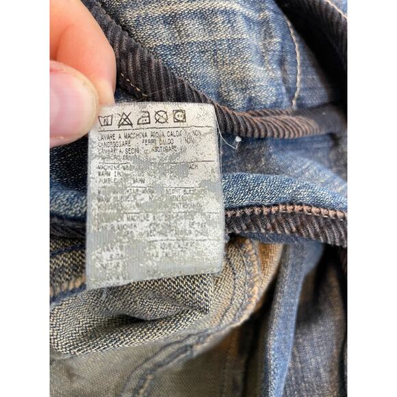 Y2K Denim Jacket Small Elbow Patches Steampunk Grunge Whimsigoth Rockabilly - Picture 6 of 6